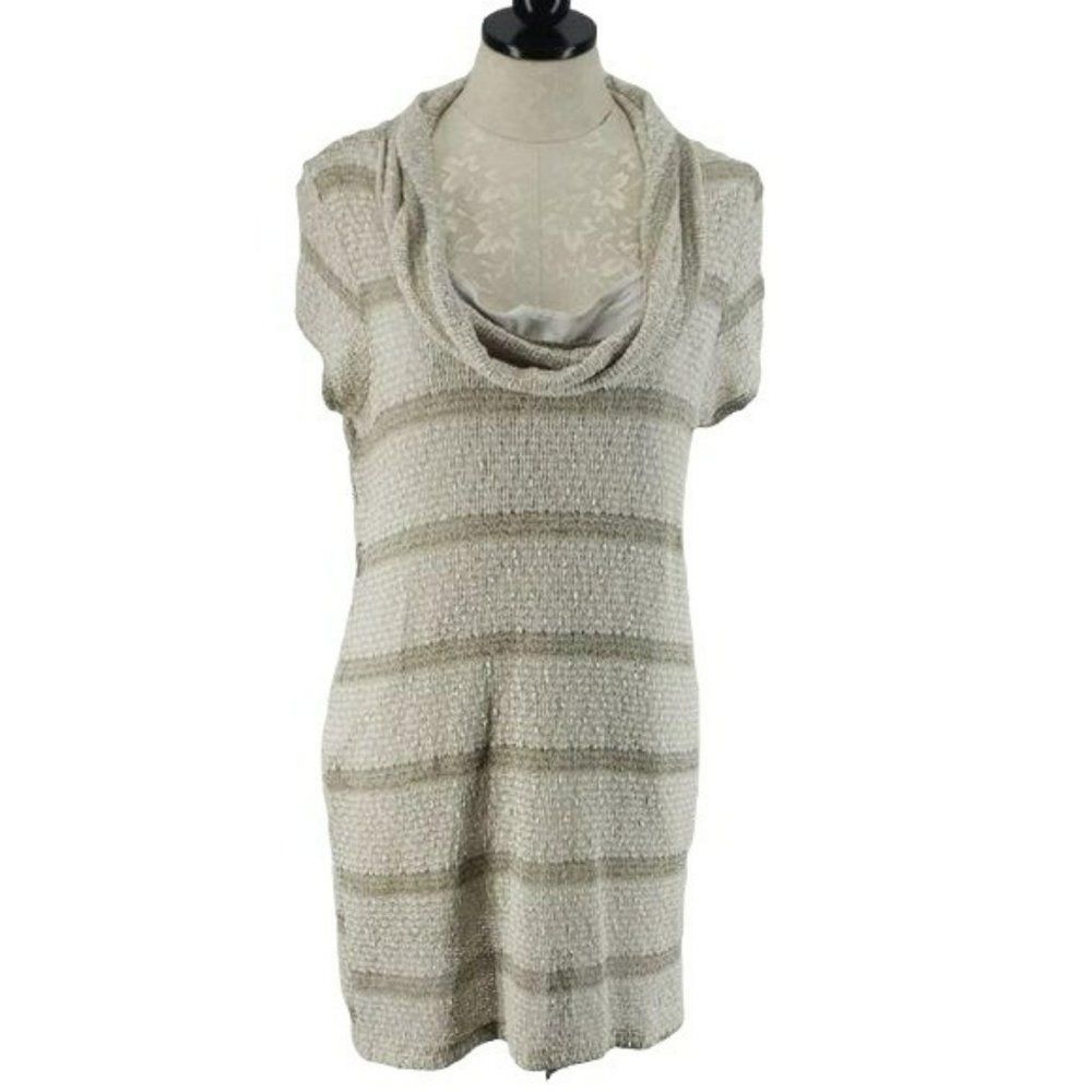 Motherhood Maternity Women's Knit Cowl Neck Lightweight Striped Sweater Dress XL